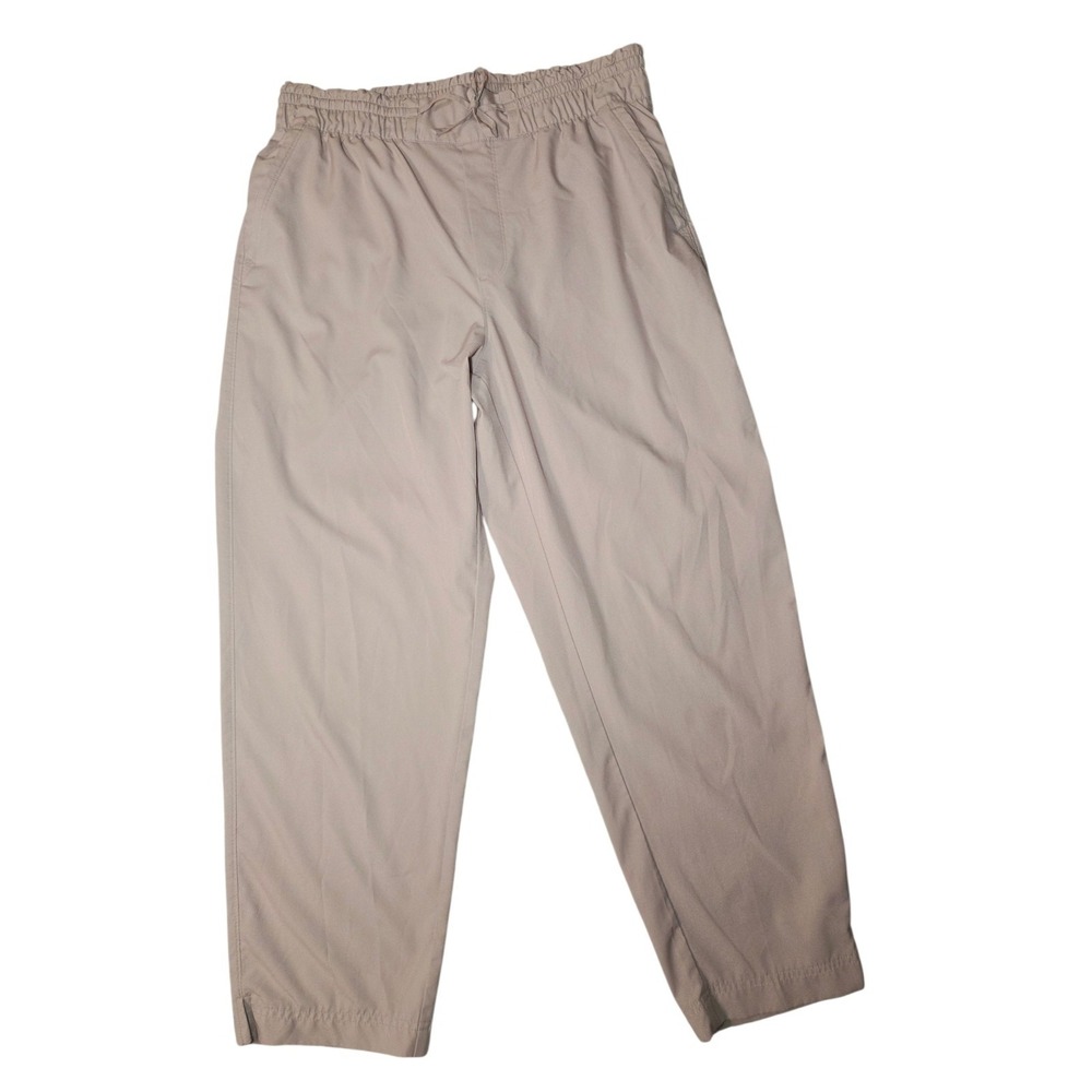 Old Navy Stretchtech Dry Quick‎ Beige Track Pants Beige Pull On L High Rise